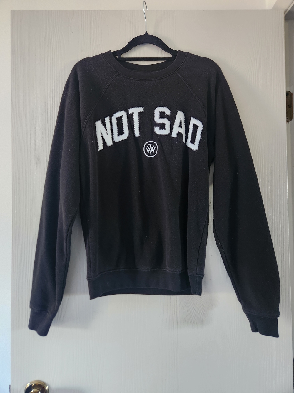 The Wonder Years Not Sad Black Crewneck Sweater